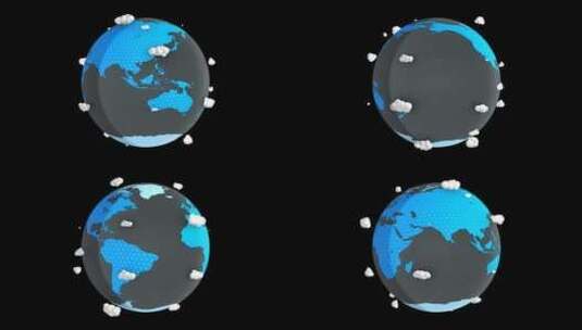 3D卡通地球高清在线视频素材下载