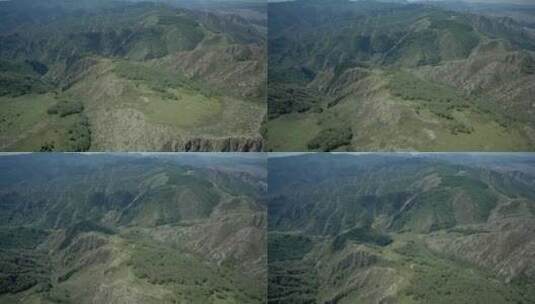 航拍内蒙古呼和浩特大青山井尔梁风景高清在线视频素材下载