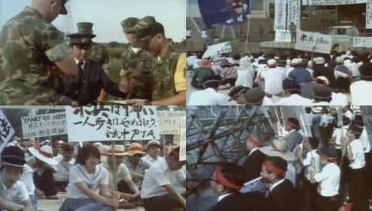 70年代驻日美军基地美军士兵暴行犯罪高清在线视频素材下载