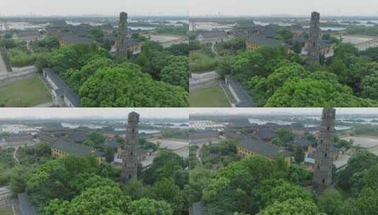 上海青龙古寺上海青浦区寺庙航拍高清在线视频素材下载