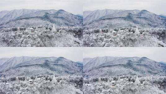 大山唯美雪景高清在线视频素材下载