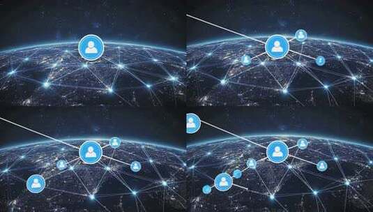 地球科技感光线粒子特效高清在线视频素材下载