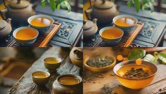中国传统茶文化 茶道喝茶泡茶非遗功夫茶高清在线视频素材下载