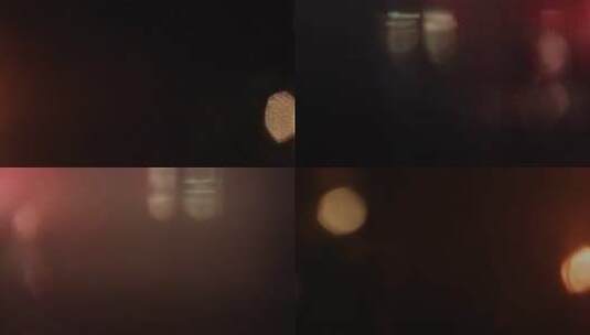 夜晚模糊光斑画面高清在线视频素材下载