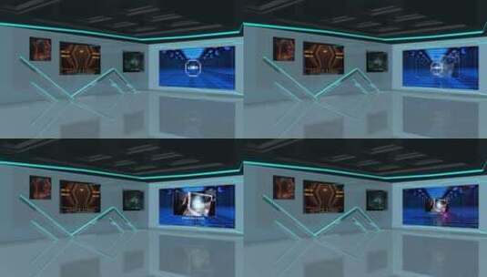 虚拟演播室直播间AE模板高清AE视频素材下载
