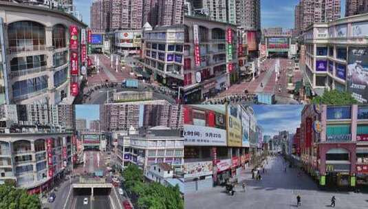 广州上下九步行街航拍素材高清在线视频素材下载