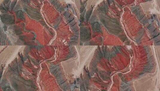 丹霞地貌中的峡谷高清在线视频素材下载