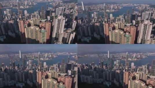 航拍香港高楼高清在线视频素材下载