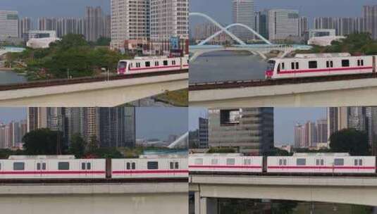 广州地铁高架航拍高清在线视频素材下载
