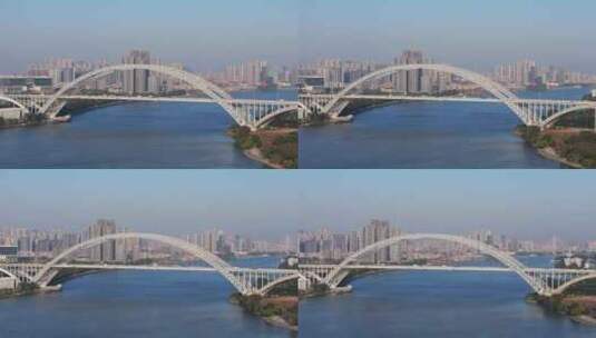 广州丫髻沙大桥航拍高清在线视频素材下载