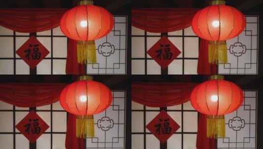中国年喜庆红色灯笼高清在线视频素材下载