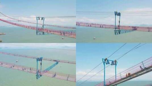 跨海大桥施工高清在线视频素材下载