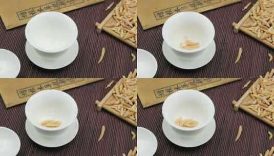 麦冬茶 养生茶高清在线视频素材下载