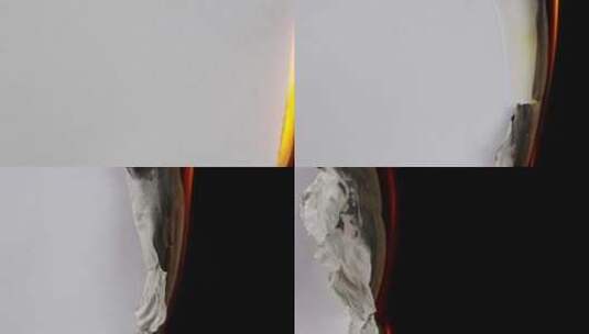 燃烧的白纸火焰蔓延高清在线视频素材下载
