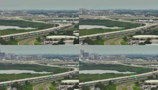 佛罗里达州坦帕市的美国高速公路收费公路，高清在线视频素材下载
