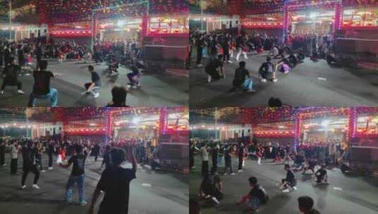 广东汕尾海门镇英歌舞表演高清在线视频素材下载