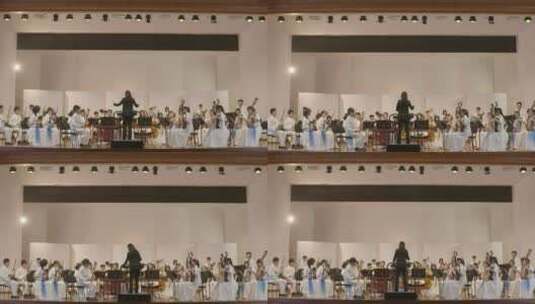 校园国乐民乐琵琶古筝二胡演奏大学社团表演高清在线视频素材下载