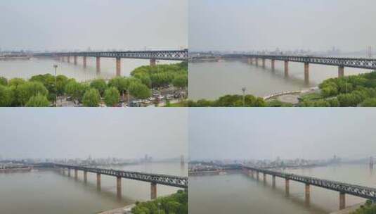 武汉长江大桥白天高清在线视频素材下载