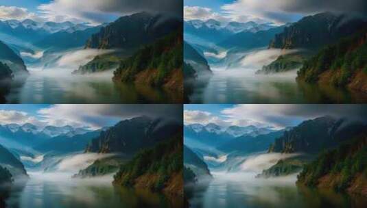 山脉山川河流青山绿水高清在线视频素材下载