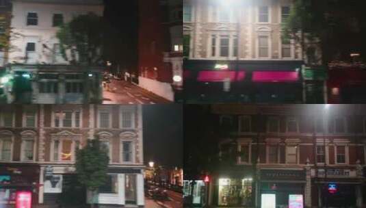 夜晚城市街道景色高清在线视频素材下载