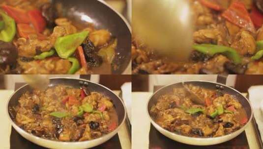厨师制作黄焖鸡 (12)高清在线视频素材下载