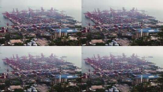 深圳港口与现代集装箱码头高清在线视频素材下载
