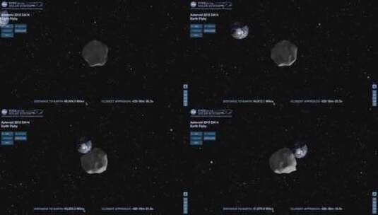 太空中的陨石高清在线视频素材下载