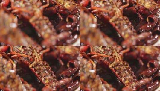 不新鲜的麻辣小龙虾高清在线视频素材下载