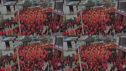 湘南春节临武舞龙航拍视频3高清在线视频素材下载