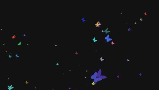 彩色蝴蝶飞舞动画高清在线视频素材下载