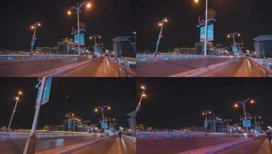 4K敦煌党和大桥大范围延时高清在线视频素材下载