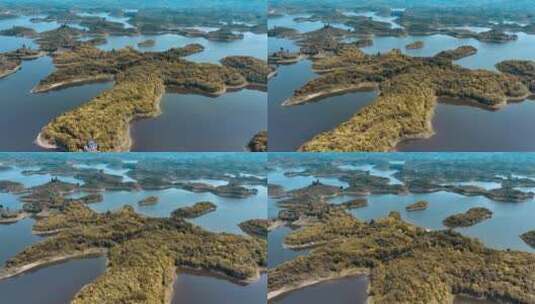 重庆长寿湖寿字形状高清在线视频素材下载