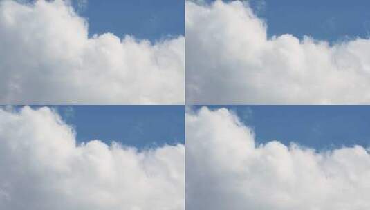 晴空中的白色堆积云高清在线视频素材下载