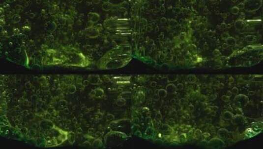 泡沫抽象绿色液体高清在线视频素材下载