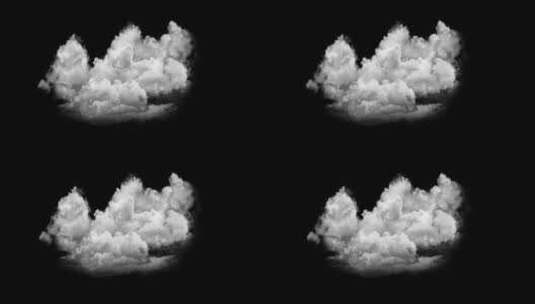 白云云朵飘动翻滚合成视频（带通道） (10)高清在线视频素材下载