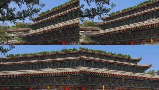 4K拍摄北京八大处寺庙建筑高清在线视频素材下载