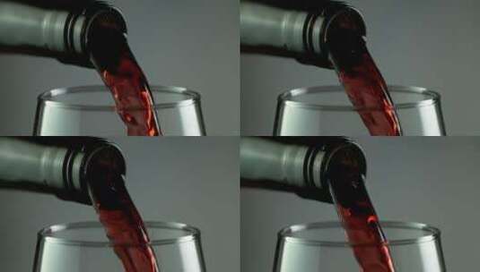 从瓶中倒红酒高清在线视频素材下载