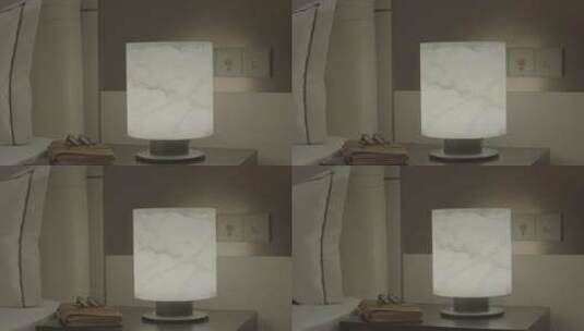 奢华的台灯在床头柜上高清在线视频素材下载