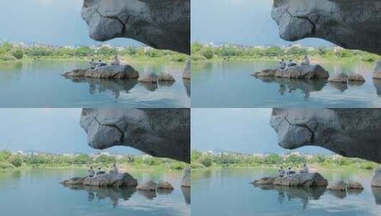 广西桂林自然风光风景伏波山试剑石高清在线视频素材下载