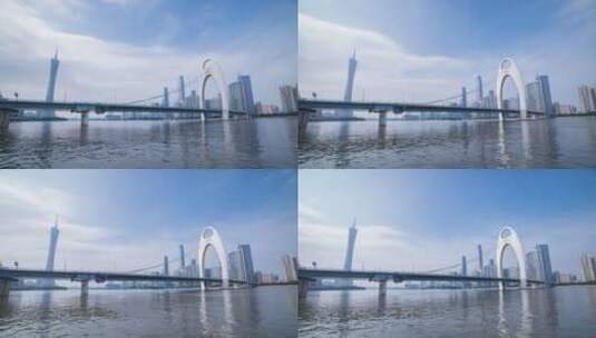广州珠江风光猎德大桥高清在线视频素材下载