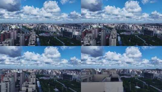 上海徐汇区世家花园下降空镜高清在线视频素材下载