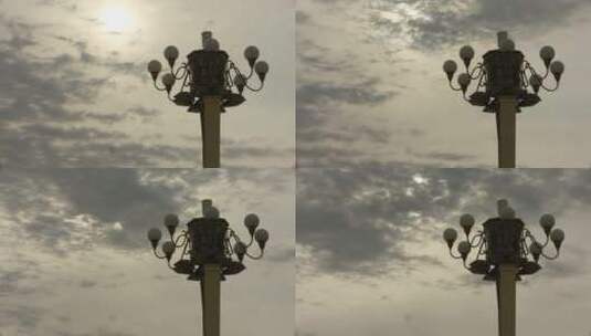 天安门广场长安街路灯高清在线视频素材下载