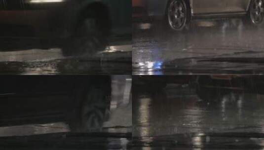 下雨的城市路面高清在线视频素材下载