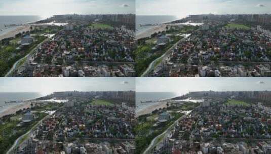 航拍北海城市建筑高清在线视频素材下载
