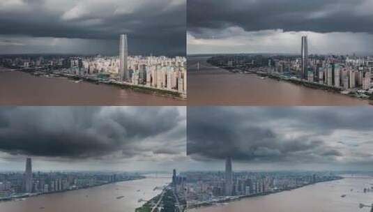 城市台风来临前乌云高清在线视频素材下载