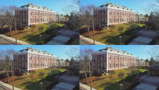 卫斯理大学的奥尔布里顿大厅高清在线视频素材下载