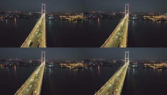 广东省广州南沙大桥航拍高清在线视频素材下载