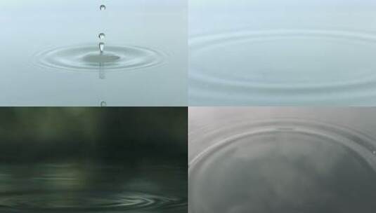 水滴滴入水中慢镜头合辑高清在线视频素材下载