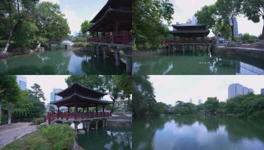 武汉汉口中山公园受降堂4K视频合集高清在线视频素材下载