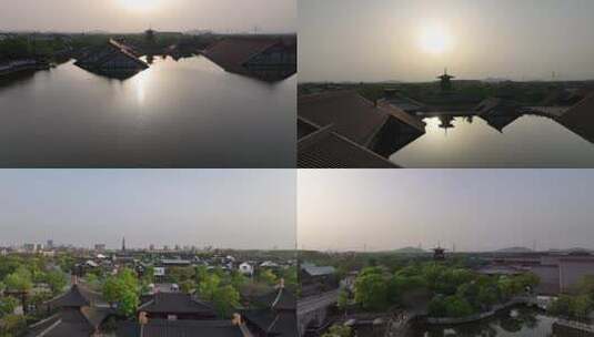 上海松江广富林航拍高清在线视频素材下载